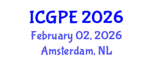 International Conference on Geosciences and Petroleum Engineering (ICGPE) February 02, 2026 - Amsterdam, Netherlands