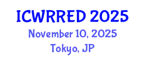 International Conference on Water Resources and Renewable Energy Development (ICWRRED) November 10, 2025 - Tokyo, Japan