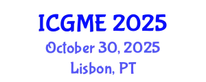International Conference on Green Manufacturing Engineering (ICGME) October 30, 2025 - Lisbon, Portugal