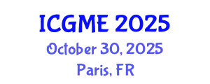 International Conference on Green Manufacturing Engineering (ICGME) October 30, 2025 - Paris, France
