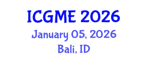 International Conference on Green Manufacturing Engineering (ICGME) January 05, 2026 - Bali, Indonesia