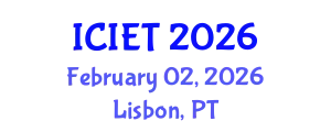 International Conference on Industrial Engineering and Technology (ICIET) February 02, 2026 - Lisbon, Portugal