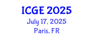 International Conference on Geological Engineering (ICGE) July 17, 2025 - Paris, France