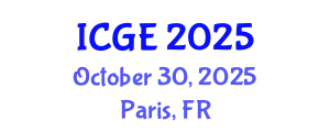 International Conference on Geological Engineering (ICGE) October 30, 2025 - Paris, France