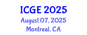 International Conference on Geological Engineering (ICGE) August 07, 2025 - Montreal, Canada