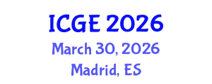 International Conference on Geological Engineering (ICGE) March 30, 2026 - Madrid, Spain