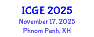 International Conference on Geological Engineering (ICGE) November 17, 2025 - Phnom Penh, Cambodia