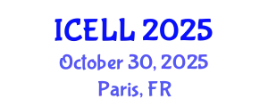 International Conference on English Language and Linguistics (ICELL) October 30, 2025 - Paris, France