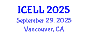 International Conference on English Language and Linguistics (ICELL) September 29, 2025 - Vancouver, Canada
