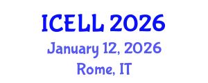 International Conference on English Language and Linguistics (ICELL) January 12, 2026 - Rome, Italy