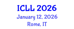 International Conference on Language Learning (ICLL) January 12, 2026 - Rome, Italy
