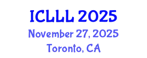 International Conference on Languages, Literature and Linguistics (ICLLL) November 27, 2025 - Toronto, Canada