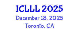 International Conference on Languages, Literature and Linguistics (ICLLL) December 18, 2025 - Toronto, Canada