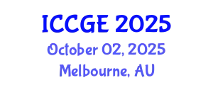 International Conference on Civil and Geological Engineering (ICCGE) October 02, 2025 - Melbourne, Australia