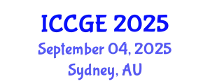 International Conference on Civil and Geological Engineering (ICCGE) September 04, 2025 - Sydney, Australia
