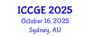 International Conference on Civil and Geological Engineering (ICCGE) October 16, 2025 - Sydney, Australia