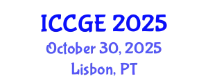 International Conference on Civil and Geological Engineering (ICCGE) October 30, 2025 - Lisbon, Portugal