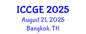 International Conference on Civil and Geological Engineering (ICCGE) August 21, 2025 - Bangkok, Thailand