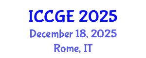 International Conference on Civil and Geological Engineering (ICCGE) December 18, 2025 - Rome, Italy