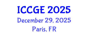 International Conference on Civil and Geological Engineering (ICCGE) December 29, 2025 - Paris, France