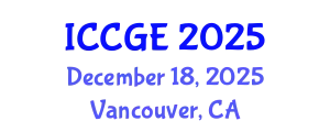 International Conference on Civil and Geological Engineering (ICCGE) December 18, 2025 - Vancouver, Canada