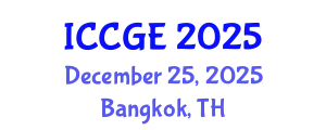 International Conference on Civil and Geological Engineering (ICCGE) December 25, 2025 - Bangkok, Thailand