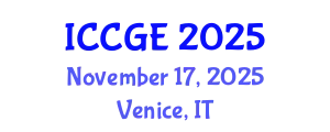 International Conference on Civil and Geological Engineering (ICCGE) November 17, 2025 - Venice, Italy