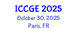 International Conference on Civil and Geological Engineering (ICCGE) October 30, 2025 - Paris, France