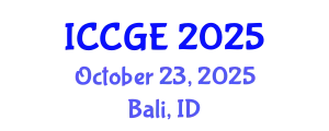 International Conference on Civil and Geological Engineering (ICCGE) October 23, 2025 - Bali, Indonesia