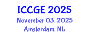 International Conference on Civil and Geological Engineering (ICCGE) November 03, 2025 - Amsterdam, Netherlands