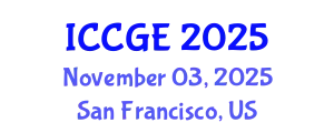 International Conference on Civil and Geological Engineering (ICCGE) November 03, 2025 - San Francisco, United States