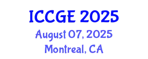 International Conference on Civil and Geological Engineering (ICCGE) August 07, 2025 - Montreal, Canada