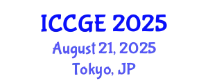 International Conference on Civil and Geological Engineering (ICCGE) August 21, 2025 - Tokyo, Japan