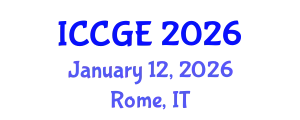 International Conference on Civil and Geological Engineering (ICCGE) January 12, 2026 - Rome, Italy