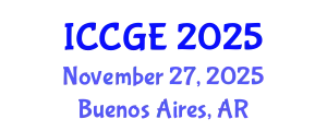 International Conference on Civil and Geological Engineering (ICCGE) November 27, 2025 - Buenos Aires, Argentina