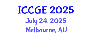 International Conference on Civil and Geological Engineering (ICCGE) July 24, 2025 - Melbourne, Australia