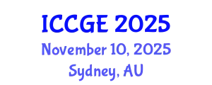 International Conference on Civil and Geological Engineering (ICCGE) November 10, 2025 - Sydney, Australia
