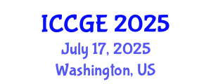 International Conference on Civil and Geological Engineering (ICCGE) July 17, 2025 - Washington, United States
