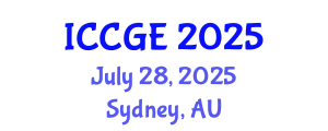 International Conference on Civil and Geological Engineering (ICCGE) July 28, 2025 - Sydney, Australia