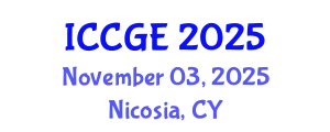 International Conference on Civil and Geological Engineering (ICCGE) November 03, 2025 - Nicosia, Cyprus
