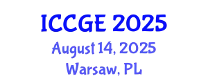 International Conference on Civil and Geological Engineering (ICCGE) August 14, 2025 - Warsaw, Poland