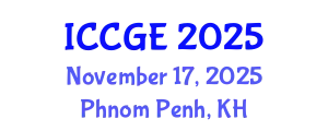 International Conference on Civil and Geological Engineering (ICCGE) November 17, 2025 - Phnom Penh, Cambodia