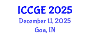 International Conference on Civil and Geological Engineering (ICCGE) December 11, 2025 - Goa, India