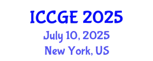 International Conference on Civil and Geological Engineering (ICCGE) July 10, 2025 - New York, United States