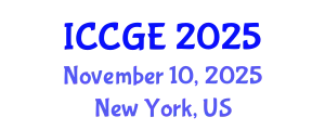 International Conference on Civil and Geological Engineering (ICCGE) November 10, 2025 - New York, United States