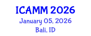 International Conference on Applied Mechanics and Mathematics (ICAMM) January 05, 2026 - Bali, Indonesia