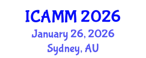 International Conference on Applied Mechanics and Mathematics (ICAMM) January 26, 2026 - Sydney, Australia