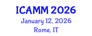 International Conference on Applied Mechanics and Mathematics (ICAMM) January 12, 2026 - Rome, Italy