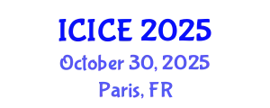International Conference on Information and Communication Engineering (ICICE) October 30, 2025 - Paris, France