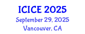 International Conference on Information and Communication Engineering (ICICE) September 29, 2025 - Vancouver, Canada